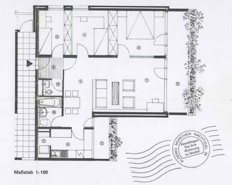 Immobilie in Taufkirchen - Brück Immobilien - 4 Zi.-Eigentumswohnung mit 2 Loggien zur Kapitalanlage - Bild 1