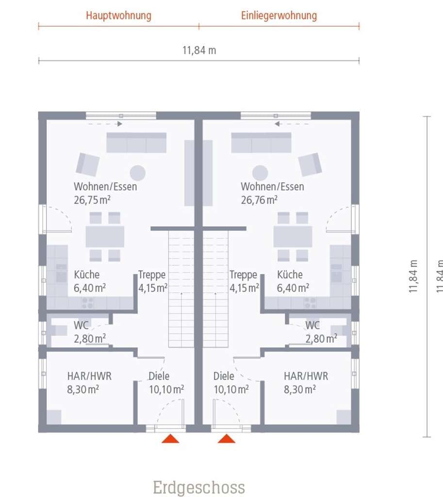 Immobilie in Bruck i.d.OPf. - EIN PURISTISCHES DOPPELHAUS - Bild 1