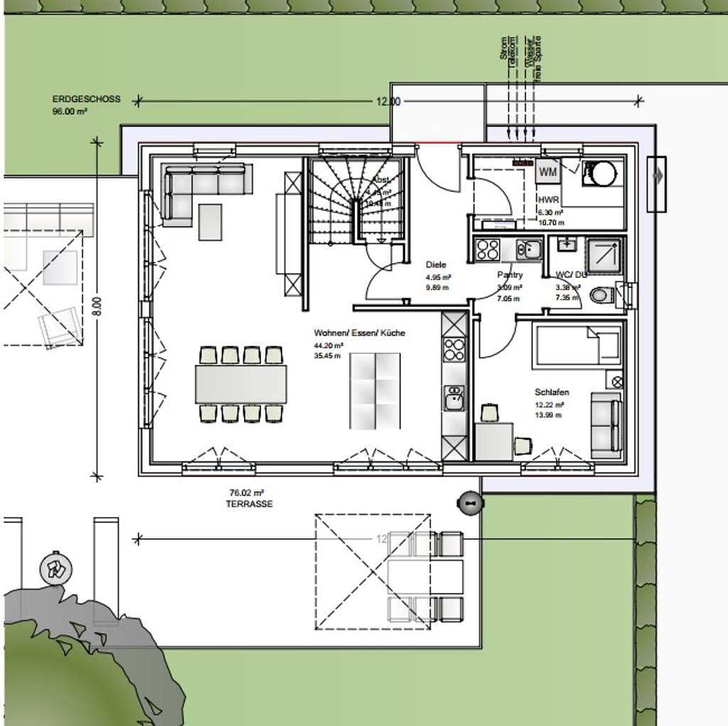 Immobilie in Dachwig - DEURA HAUS in Poroton-Massivbauweise  Erfurt-Salomonsborn. - Bild 2