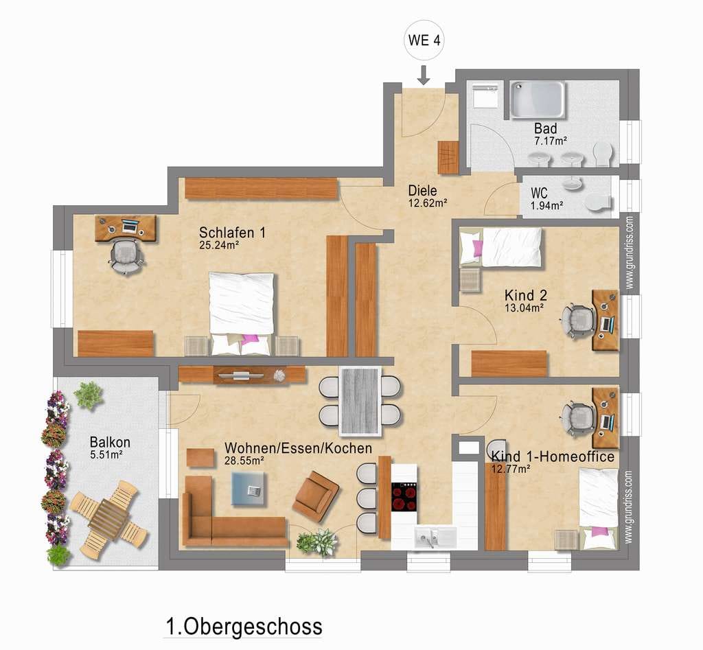 Immobilie in Widdern - Zuhause ankommen – stilvolle 4-Zimmer-Wohnung mit Balkon im Neubau - Bild 0
