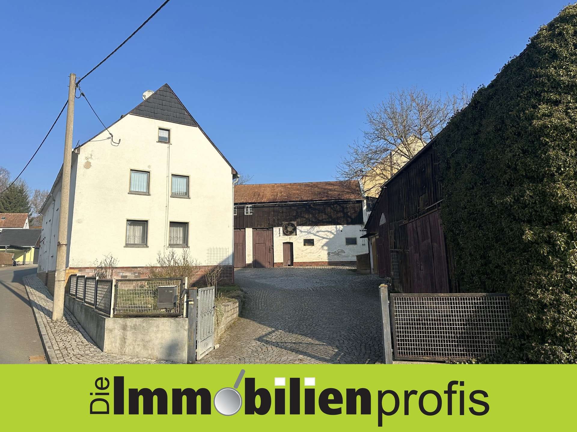 Immobilie in Rosenbach/Vogtland - Plauen 4 km: Dreiseithof mit Scheunen, Garten und Baugrund - Bild 0