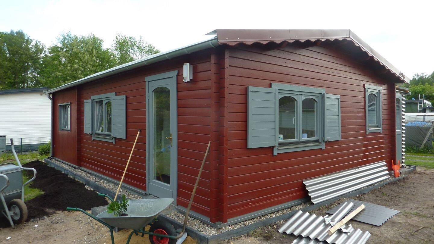 Immobilie in Tespe - Neubau-Holzhaus, Dauer-Wohnen oder Wochenendhaus auf Campingplatz - Bild 0
