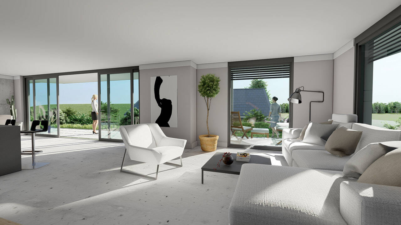 Immobilie in Gorxheimertal - PANORAMA! Stilvolles Design trifft auf atemberaubende Aussicht. Gartengeschoss - Luxuriöse 5 Zimmer Whg. mit 2 Bädern, Sauna und eigenem Gartenanteil - Bild 1