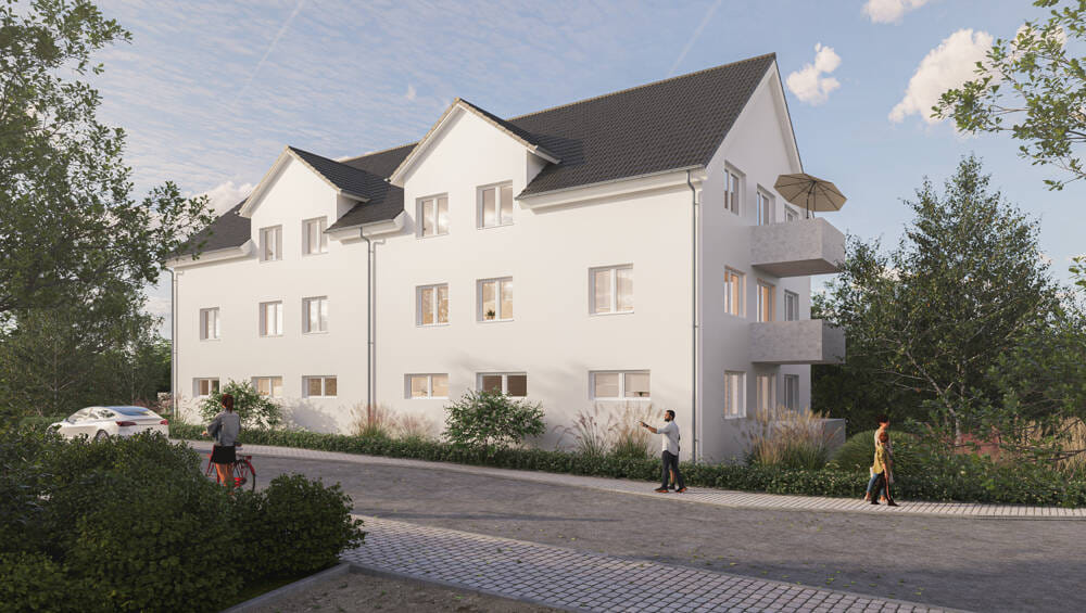 Immobilie in Neukirchen bei Sulzbach-Rosenberg - Neubau: KfW-40 - 3 Zimmerwohnung im 1. OG mit Balkon, Garage und Aufzug in Neukirchen - Bild 0