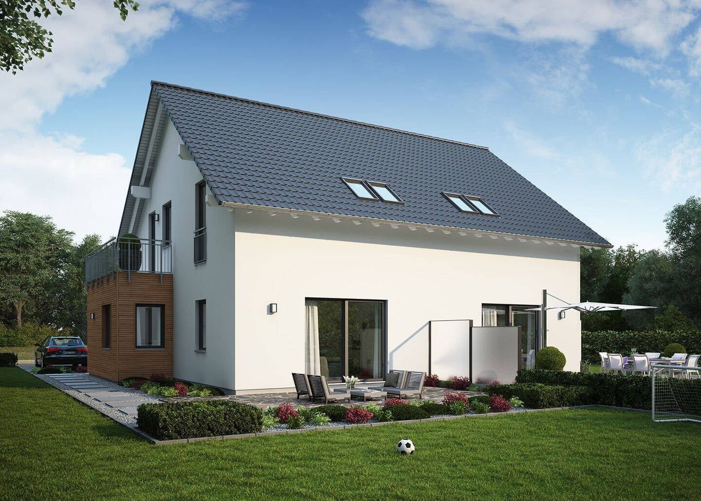 Immobilie in Mandelbachtal - Mit zusätzlichen Mieteinnahmen ins Eigenheim!!! Unser Doppelhaus FS.21.02.S als Ausbauhaus - Bild 3