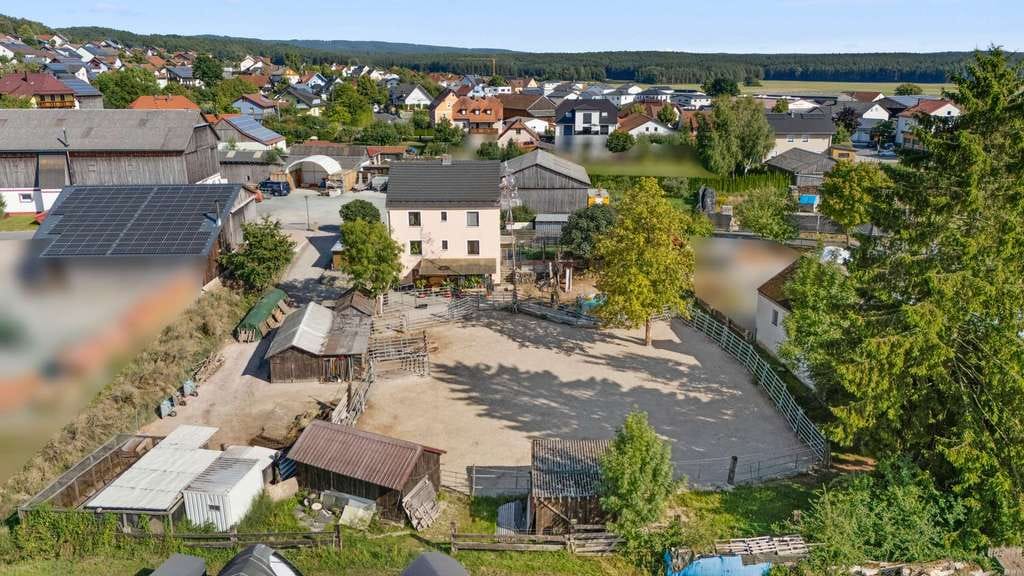 Immobilie in Kastl - Idyllisches Reitanwesen! Zweifamilienhaus mit Nebengebäuden, Offenstall und Reitplatz - Bild 3