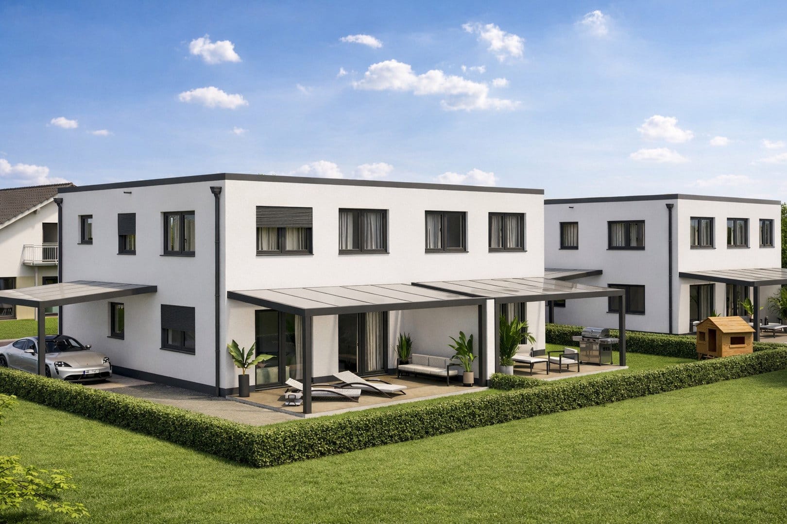 Immobilie in Irchenrieth - KfW-Darlehen zu 1,00 % Zinsen p.a. möglich - Doppelhaushälfte mit Terrassenüberdachung und Carport - Bild 0