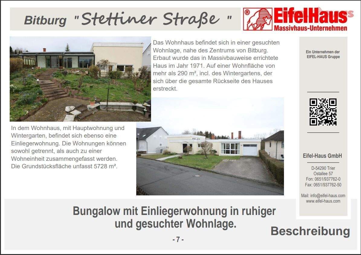 Immobilie in Bitburg - Bungalow mit Einliegerwohnung zu verkaufen - Bild 2