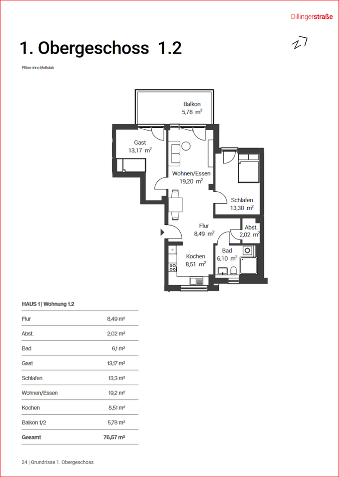 Immobilie in Adelsried - Schöner [LEBEN] Adelsried - (Wohnung Nr. 1.2) 1. OG lichtdurchflutete 3-Zimmer-Wohnung - Bild 0