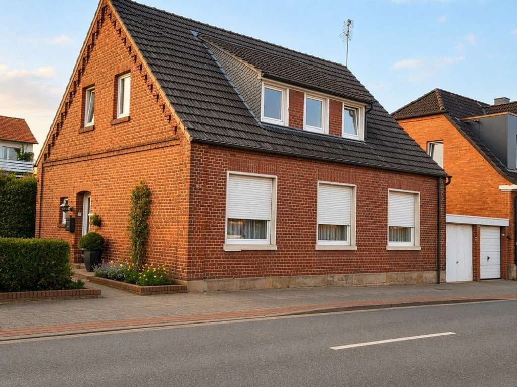 Immobilie in Emsdetten - Zentral gelegenes Zweifamilienhaus mit Garage und Anbau - Bild 0
