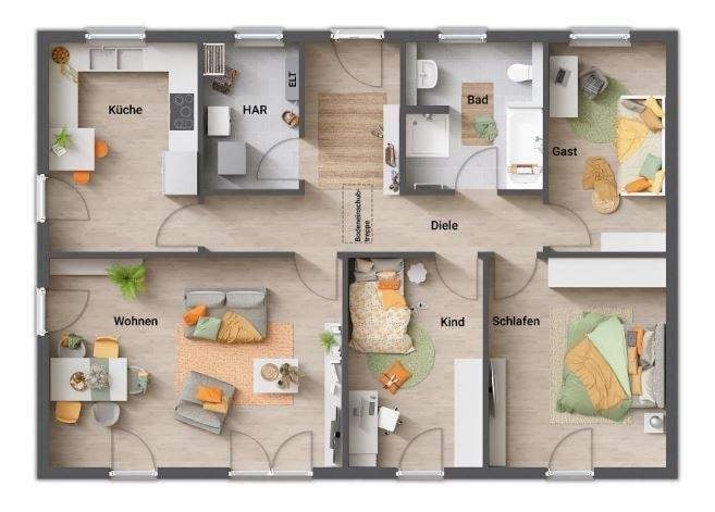 Immobilie in Hollfeld - MASSIVHAUS / BUNGALOW / ERSTBEZUG - in Vollausstattung zum Festpreis - Bild 3