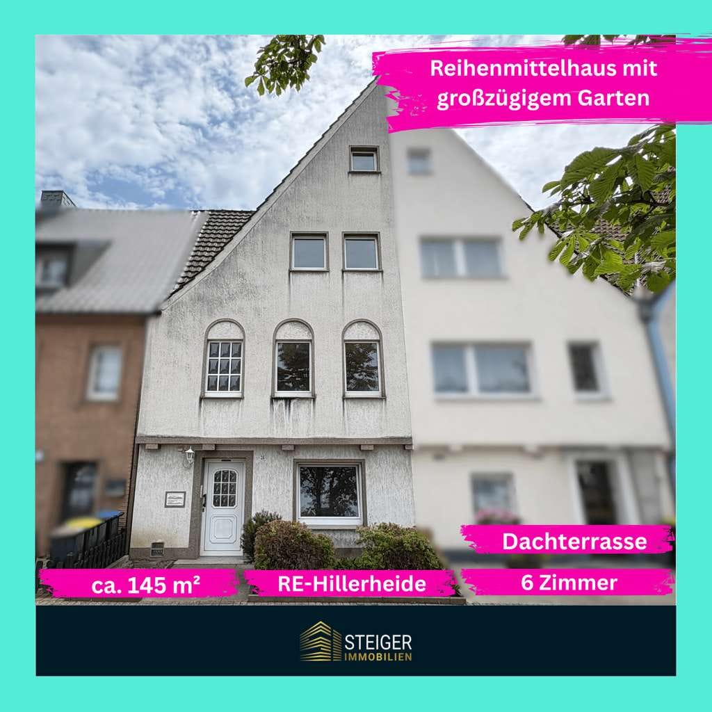 Immobilie in Recklinghausen - Reihenmittelhaus mit großzügigem Garten in Hillerheide! Befristetet Angebot bis zum 30.06.2026 - Bild 0