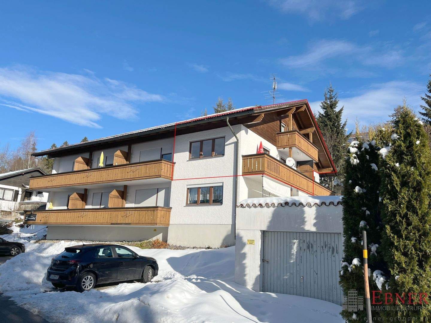 Immobilie in Sankt Englmar - 2-Zimmer-Maissionette Wohnung mit 2 Balkonen in Sankt Englmar - Bild 1