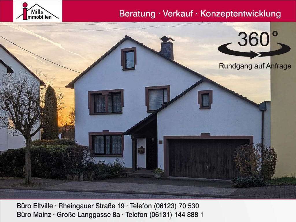 Immobilie in Rüdesheim am Rhein - Großes freistehendes Einfamilienhaus mit Fernblick + traumhaftem weiter bebaubarem Grundstück - Bild 0