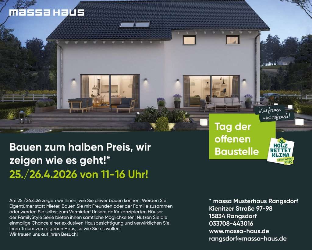 Immobilie in Schönefeld - Tag der offenen Tür - Ihr Weg ins Eigenheim zum halben Preis! - Bild 0