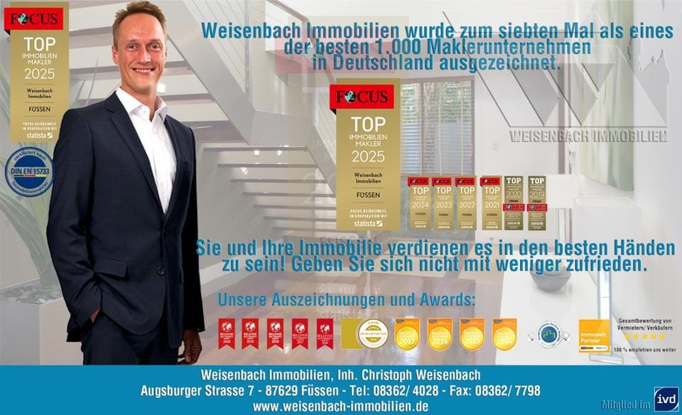 Immobilie in Füssen - Zauberhaftes Apartment mit unverbaubarem Bergblick trifft Wellnessfaktor und hohen Freizeitwert - Bild 0