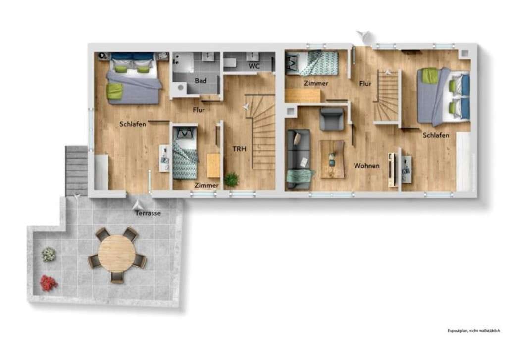 Immobilie in Mötzingen - Seltene Gelegenheit! Mehrgenerationen Doppelhaus mit Terrasse in Mötzingen! - Bild 3