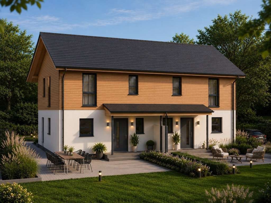 Immobilie in Holzgünz - DHH Aktionshaus mit Holzverkleidung und Grundstück - Bild 3