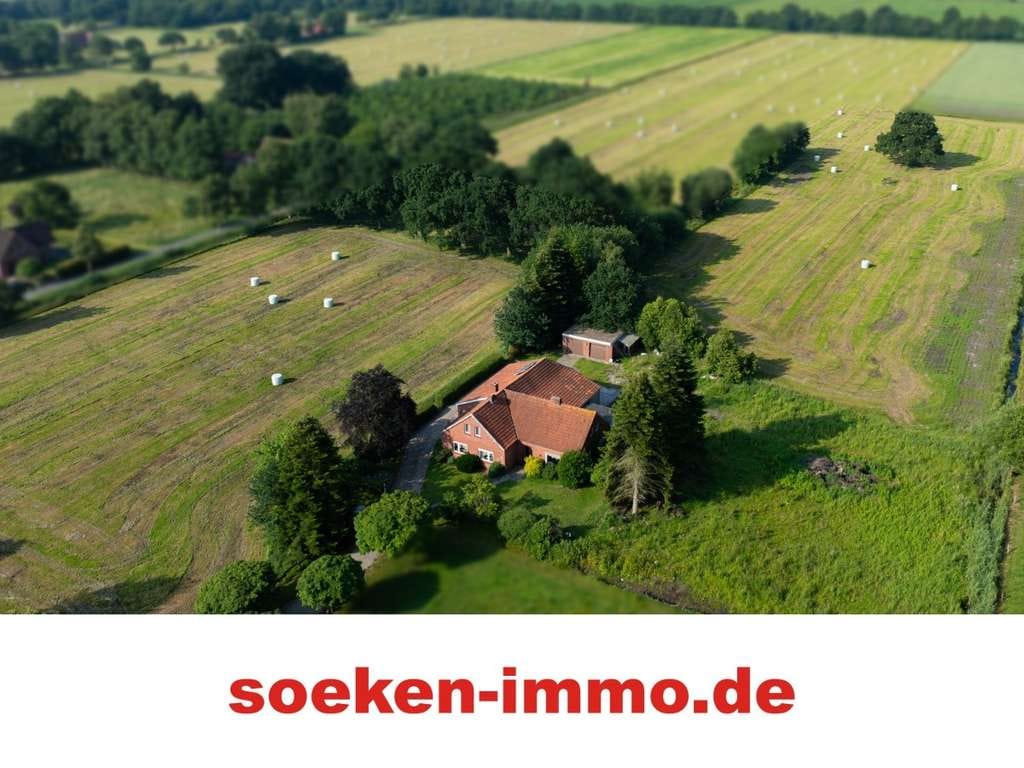 Immobilie in Moormerland - Landhaus mit Potenzial auf über 2,1 Hektar Grundstück inkl. Grünland *SB2604* - Bild 0