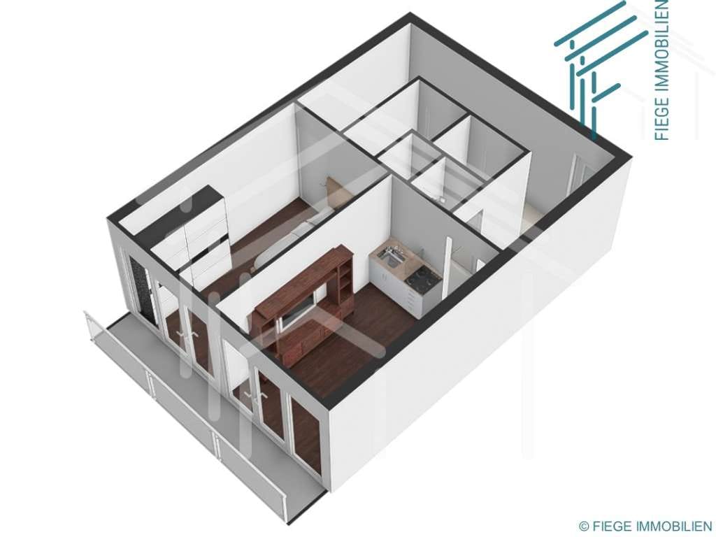 Immobilie in Heusenstamm - Renovierte 2 Zimmerwohnung am Rand von Heusenstamm - Bild 1