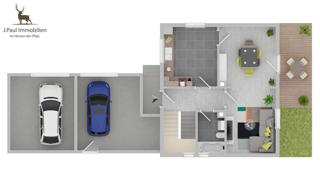 Immobilie in Offenbach an der Queich - Einfamilienhaus mit Bauplatz in zweiter Reihe - Bild 1