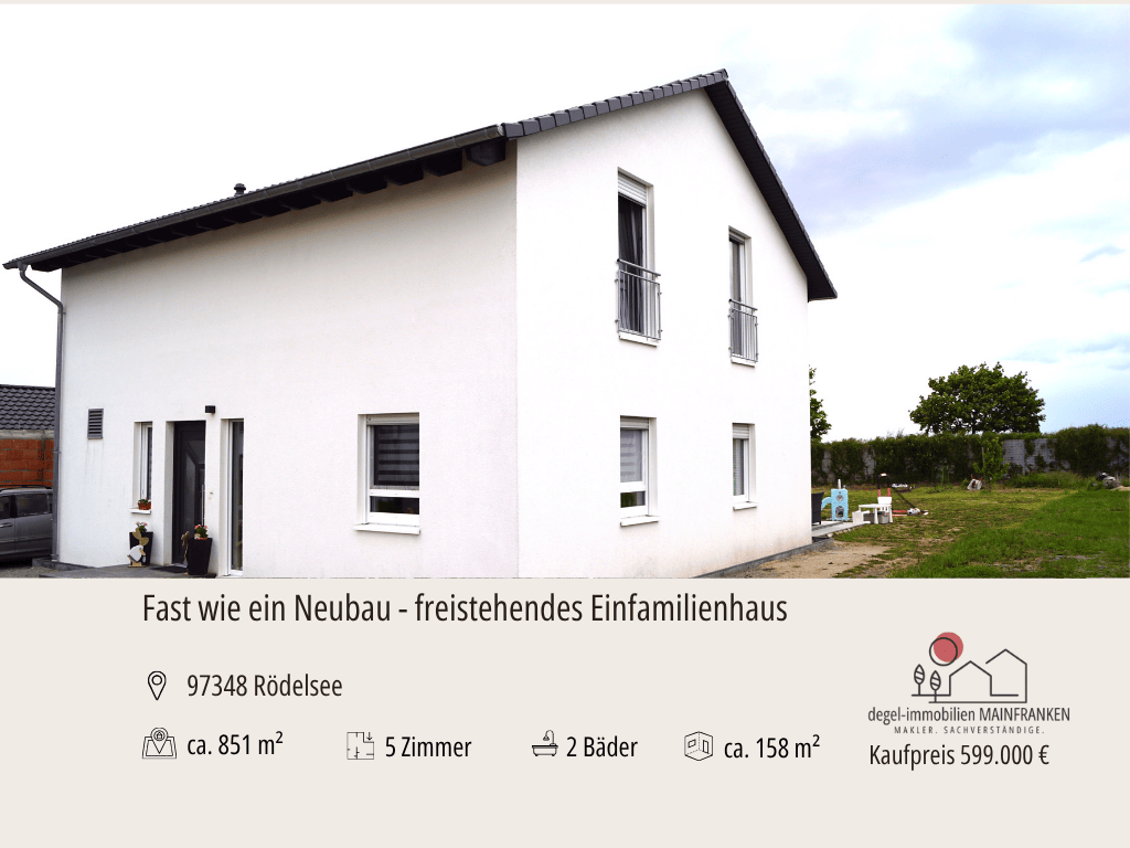 Immobilie in Rödelsee - Modern wohnen. Ruhig leben. Viel Platz genießen. & A+ Energieeffizienz - Bild 0