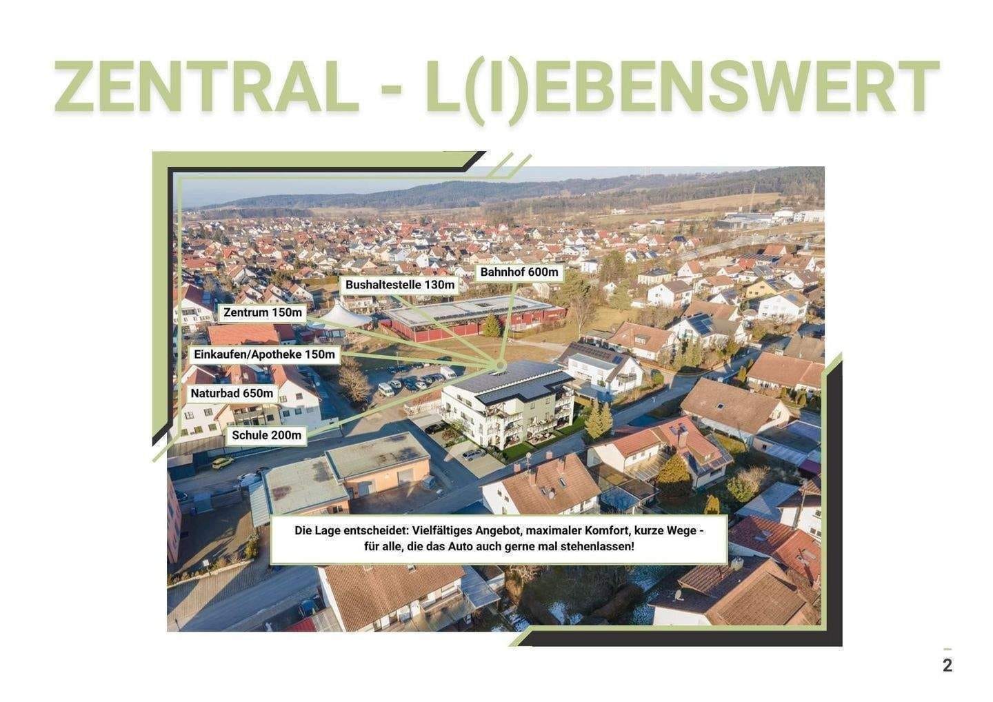 Immobilie in Postbauer-Heng - L(i)ebenswertes Wohnen im Zentrum von Postbauer-Heng mit KfW40 QNG: 2,5-Zimmer-Wohnung mit Balkon - Bild 2