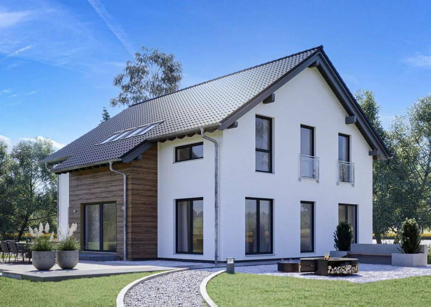 Immobilie in Missen-Wilhams - Architektur mit Wow-Effekt: Satteldachhaus Glas, Gartenbezug & Ankleide - Bild 1