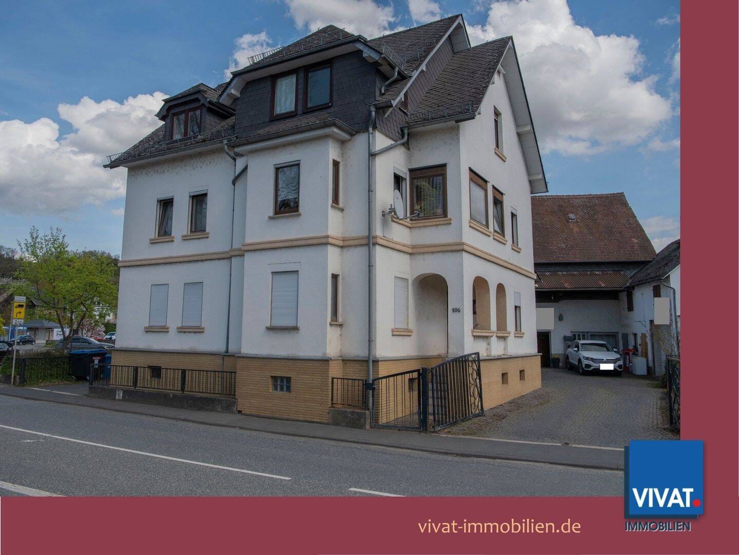 Immobilie in Weilmünster - MFH mit 4 Wohnungen und Scheune/Nebengebäude mit separater Gewerbeeinheit. Käuferprovisionsfrei! - Bild 0