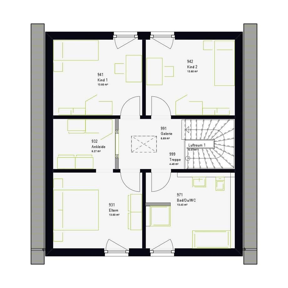 Immobilie in Dietmannsried - Modernes Familienhaus - massa LifeStyle 14.04 S mit Garten, Büro & Ankleide - Bild 2