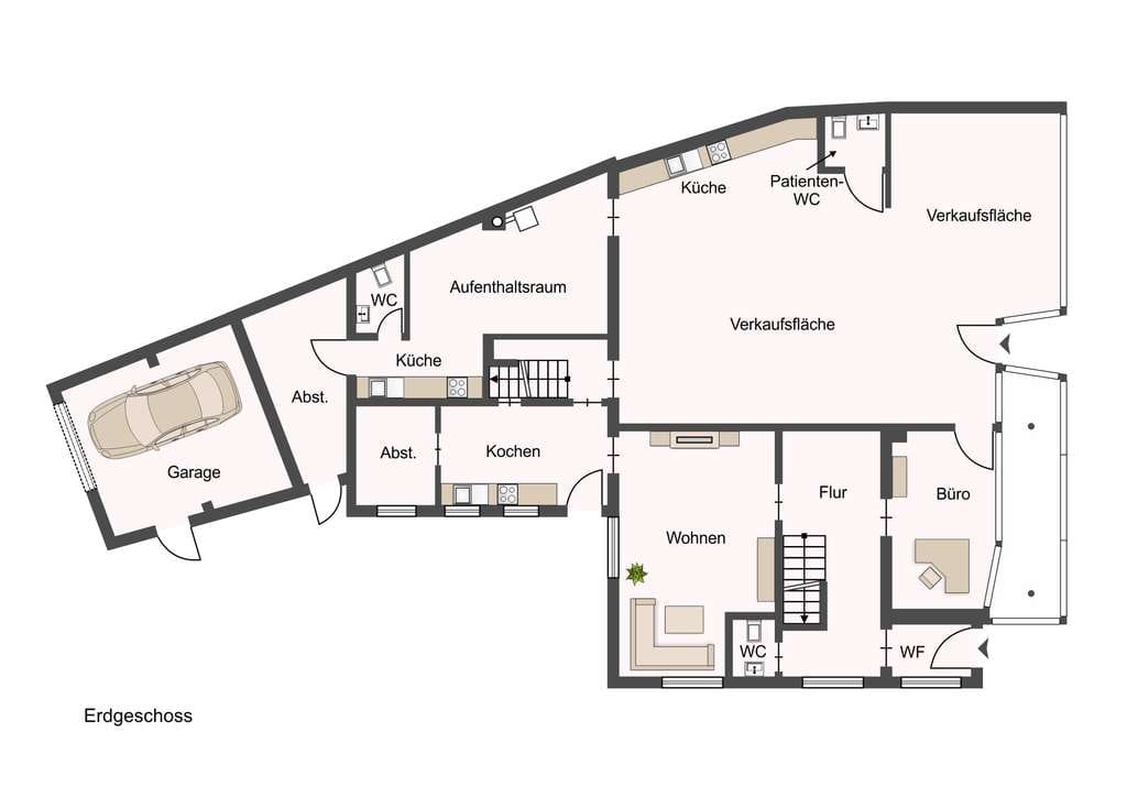 Immobilie in Preußisch Oldendorf - Großes, modernisiertes Wohnhaus mit separater Gewerbeeinheit im Zentrum... - Bild 2