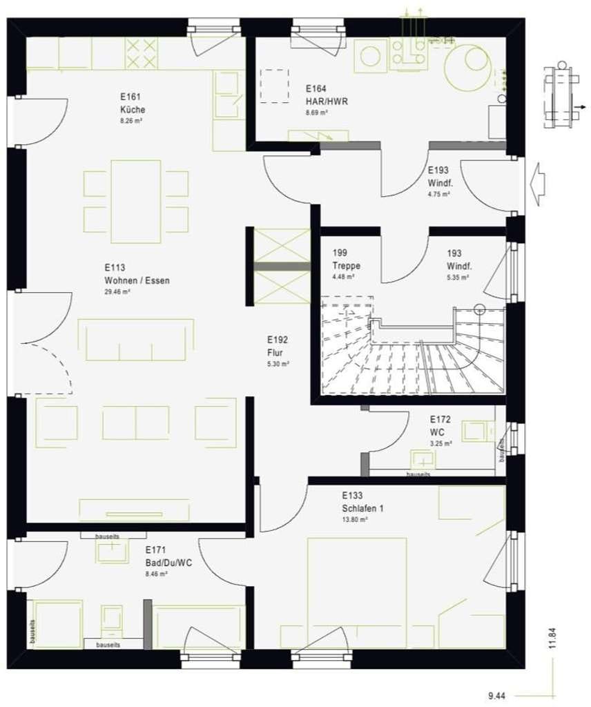 Immobilie in Neuberg - Das FamilyStyle 25.01 S: drei Ebenen und 51-m²-Wohnetage - Generationen in Vollausstattung - Bild 1