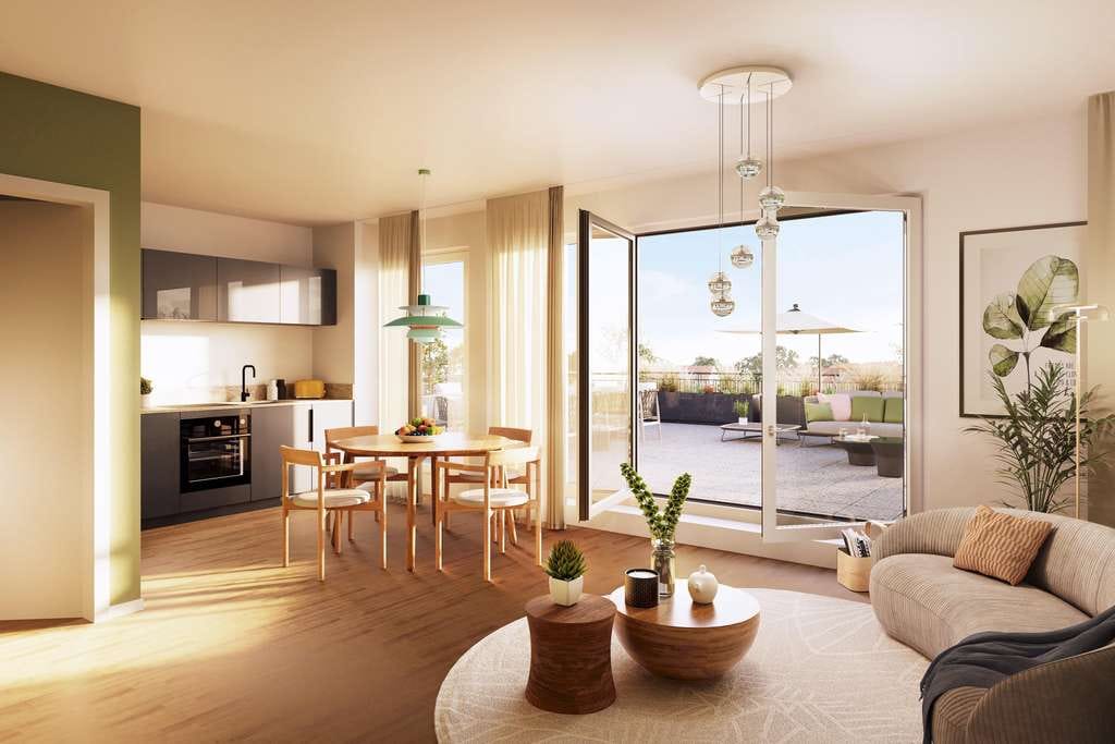 Immobilie in Oberschleißheim - Zinsgünstiges KfW-Darlehen möglich! - Exklusive 2-Zimmer-Wohnung mit Ostbalkon - Bild 2