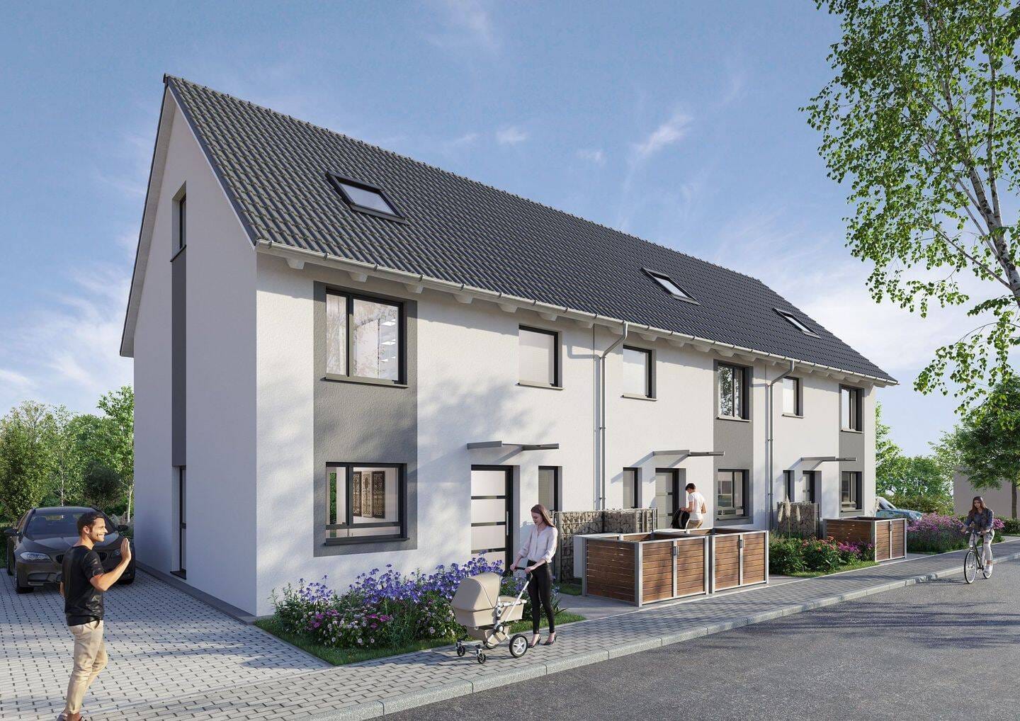 Immobilie in Schliengen - Neu!!! Reihenmittelhaus in Schliengen mit KFW-QNG Energiestandard projektiert! - Bild 0