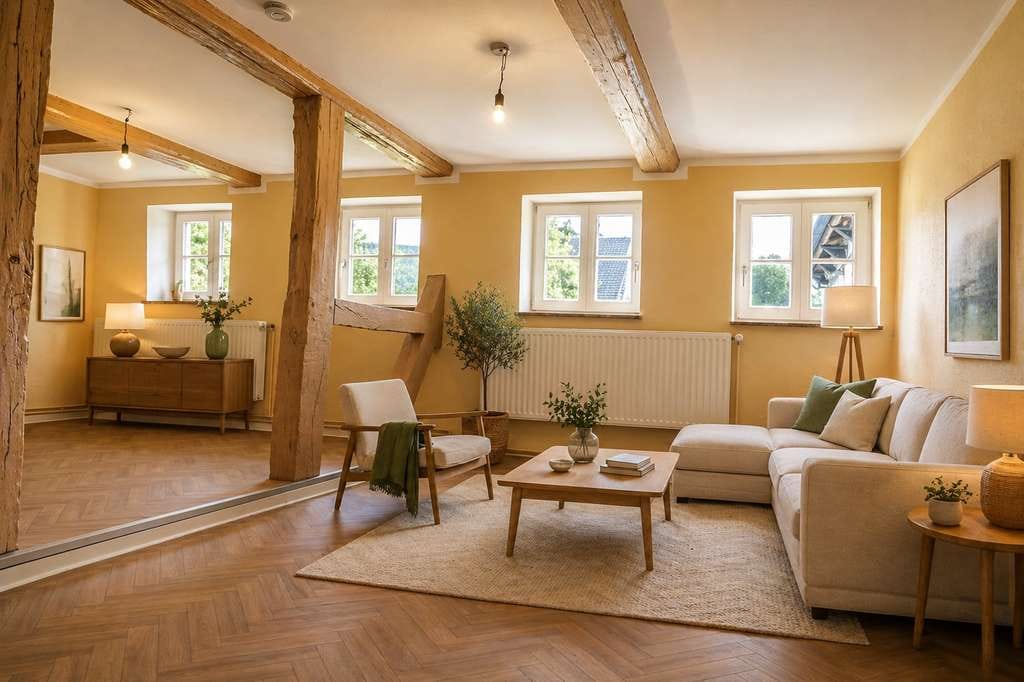 Immobilie in Halle - Großes Fachwerk-Anwesen für Wohnen und Gewerbe in Halle (Landkreis Holzminden) - Bild 4