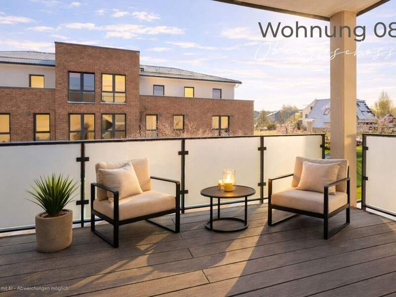 Immobilie in Lemförde - Förderfähige und grüne 3-Zimmer Obergeschosswohnung mit Balkon - Haus 3 - Bild 0