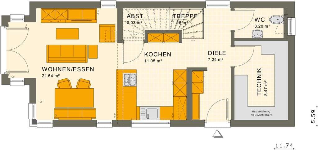 Immobilie in Heckenbach - Gemütliches Häuschen für 2-3 Personen...so hyggelig! - Bild 2