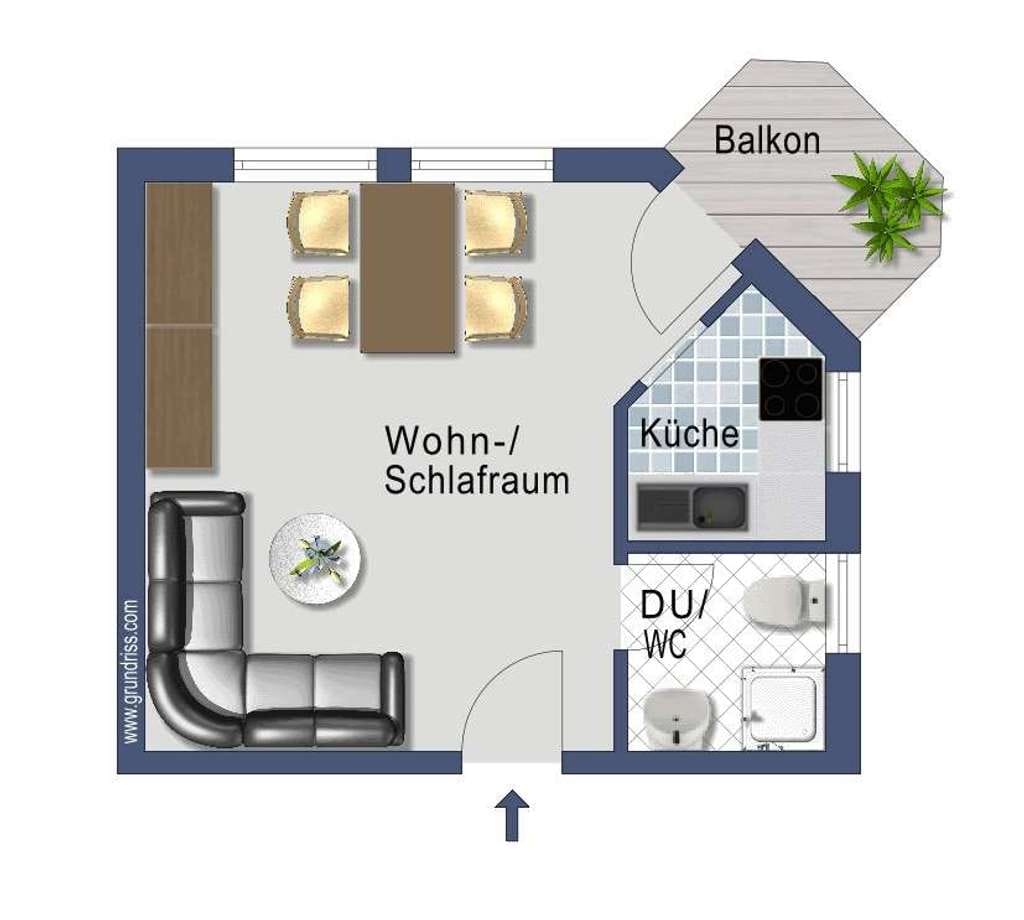 Immobilie in Walldorf - Gemütliche 1- Zimmer Wohnung in Walldorf zu verkaufen (OG mi) - Bild 2