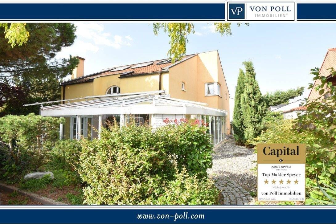 Immobilie in Limburgerhof - Stilvolles Einfamilienhaus mit schönem Wintergarten und Einliegerwohnung - Bild 0