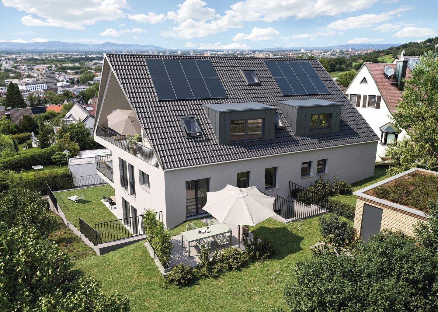 Immobilie in Merzhausen - Exklusive 5-Zimmer-Maisonette über den Dächern von Freiburg - 135,8 m² - Bild 0