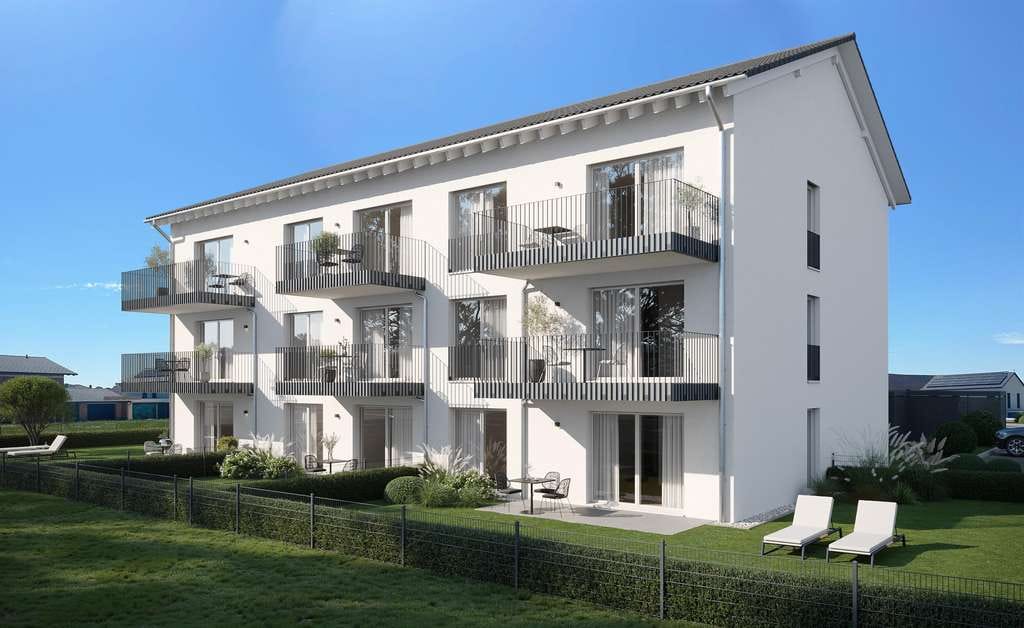 Immobilie in Malching - Hochwertige 3-Zimmer- Neubauwohnung im 1. Obergeschoss mit Balkon - Bild 0