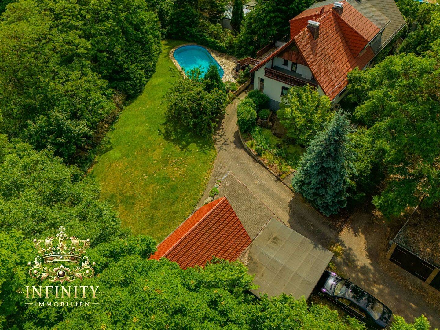 Immobilie in Colditz - Doppelhaushälfte mit Schlossblick, Pool und ca. 1.000 m² Grundstück in Colditz - Bild 1