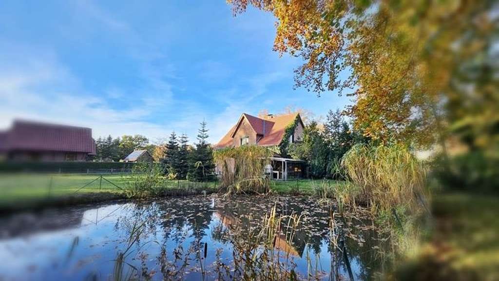 Immobilie in Beverstedt - immo-schramm.de: Resthof: Bauernhaus mit zwei Wohnungen und Nebengebäuden - Bild 1