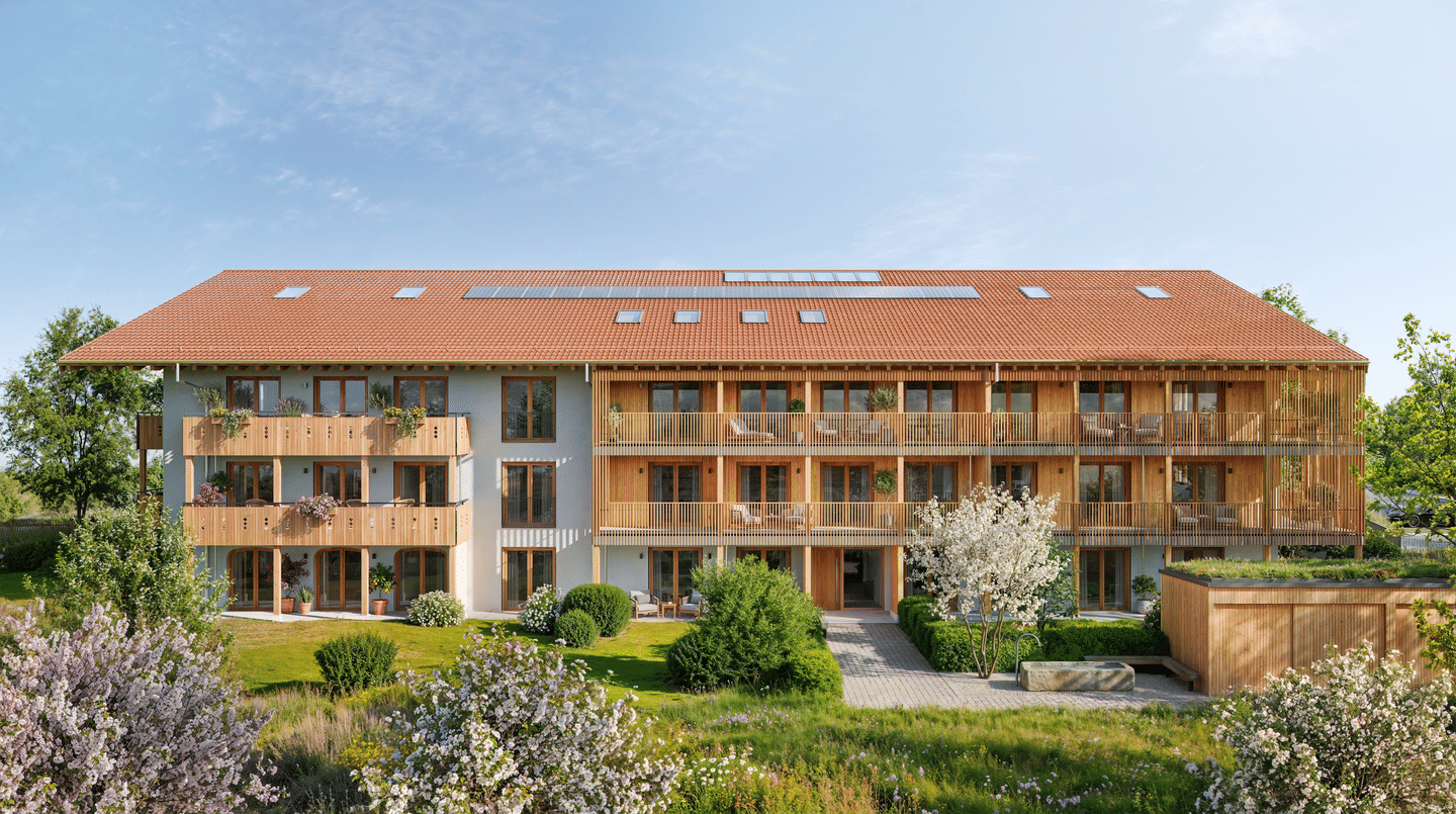 Immobilie in Amerang - Morgenstund hat Gold im Mund: Neubauwohnung mit Sonnenbalkon, doppelter AfA, KfW-Förderung & QNG+ - Bild 1