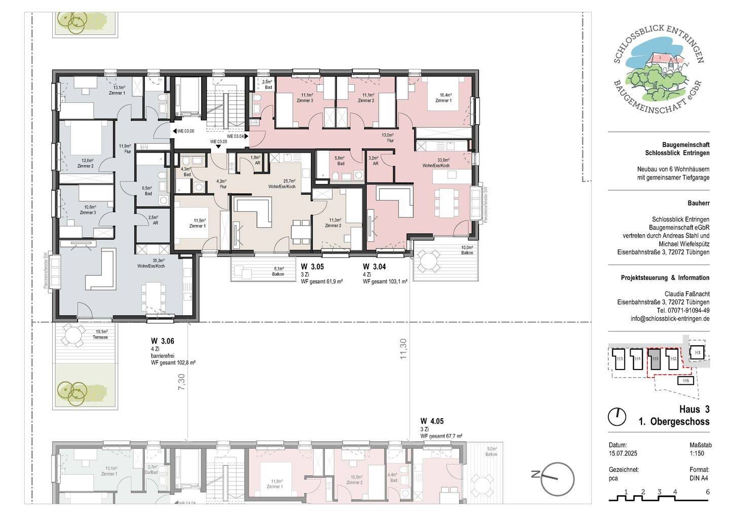 Immobilie in Ammerbuch - KfW-Förderung möglich - WE 3.05 - Gemeinschaftlich bauen und wohnen zum Selbstkostenpreis - OHNE PROVISION - Bild 1