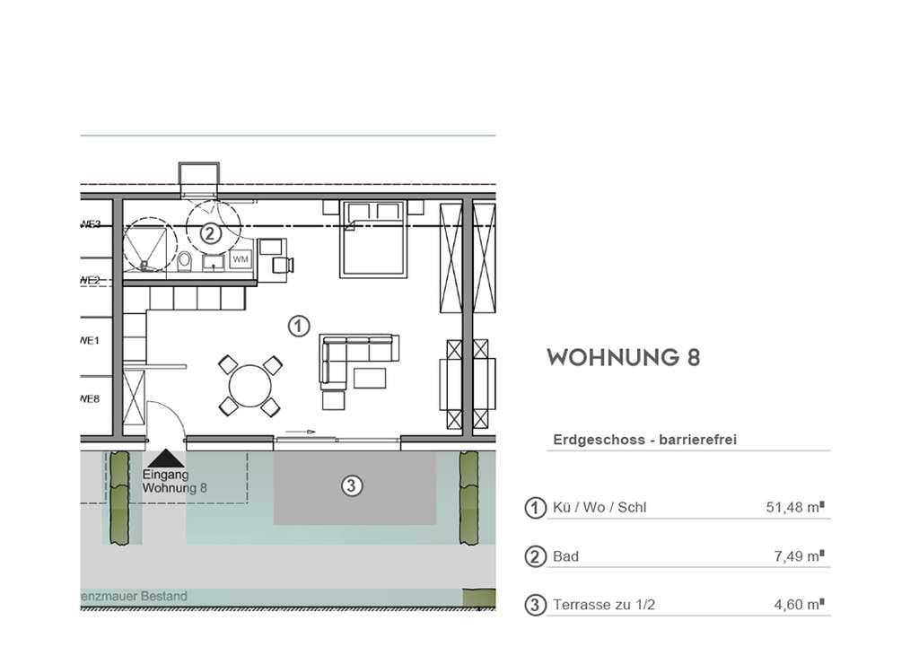 Immobilie in Grafrath - Barrierefreies Loft mit Terrasse + Energieeffizient + nachhaltig + zentrumsnah - Bild 3