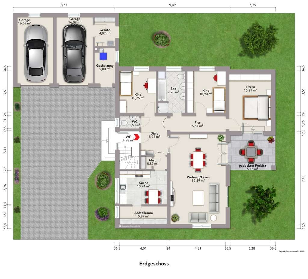 Immobilie in Lohne - Großzügiges, vermietetes Zweifamilienhaus - Bild 3