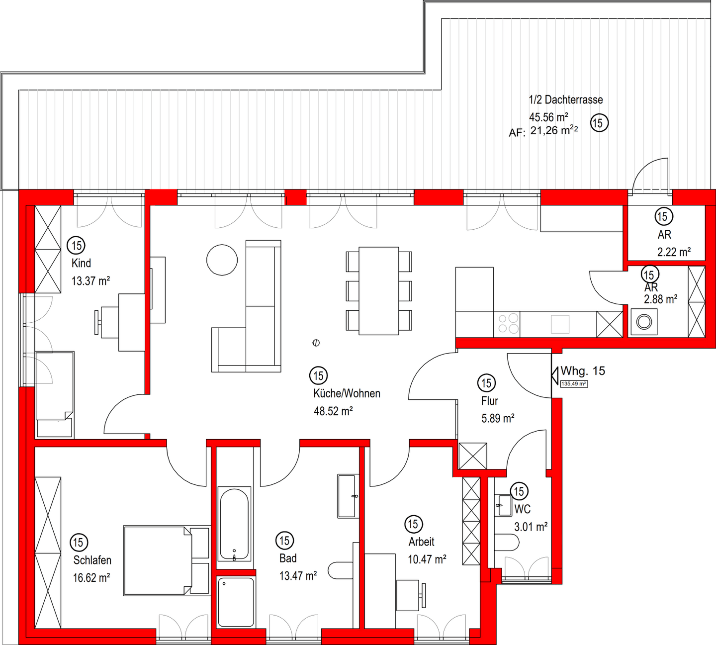 Immobilie in Tirschenreuth - Exklusives 4-Zimmer-Penthouse mit großer Dachterrasse - Bild 1