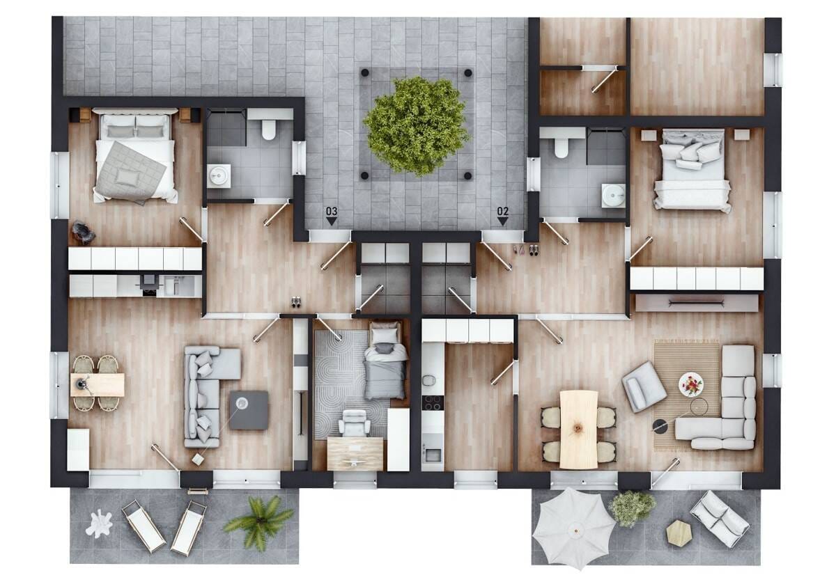 Immobilie in Laar - Neubau mit QNG-Siegel: barrierefrei | 2-3-Zimmer-Wohnungen | Terrasse/ Balkon und Stellplatz - Bild 2