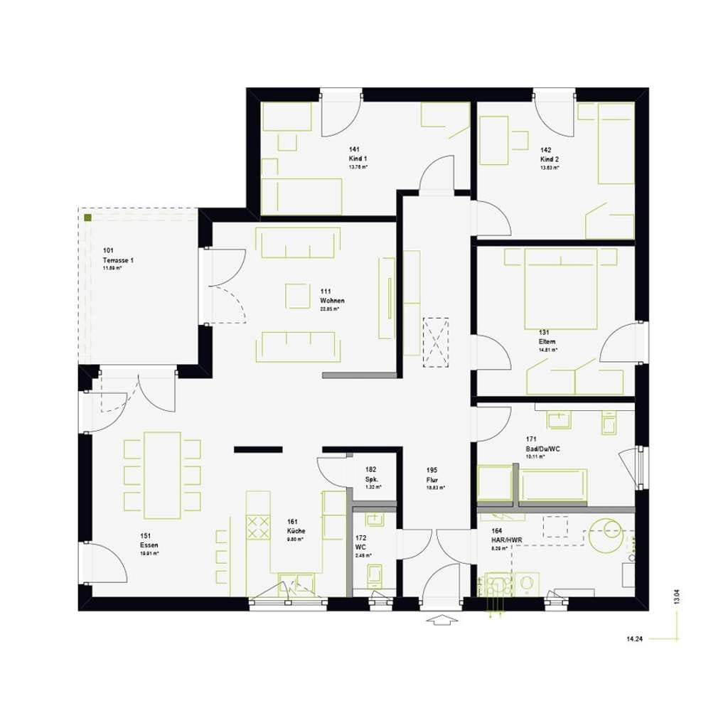 Immobilie in Altusried - Allgäu-Bungalow mit Stil: offenes Wohnen, Terrasse & flexible Planung - Bild 3